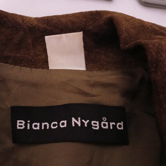 Bianca Nygard Wool Plaid Vintage Blazer Jacket Shoulder Pads Made in Canada - Picture 3 of 9